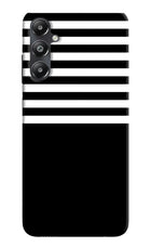 Black and White Print Samsung A05s Hard Case Back Cover by Casekaro