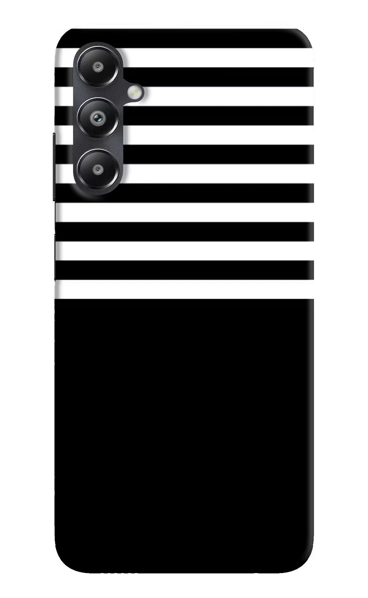 Black and White Print Samsung A05s Hard Case Back Cover by Casekaro