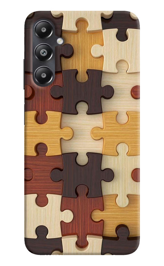 Wooden Puzzle Samsung A05s Hard Case Back Cover by Casekaro