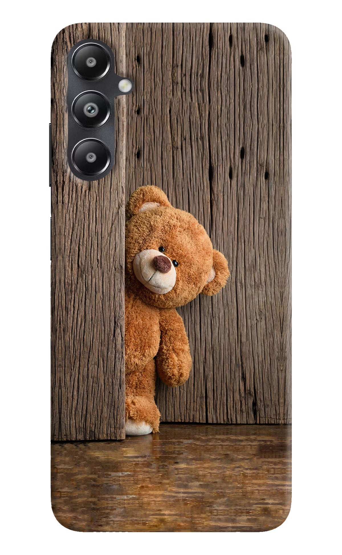 Teddy Wooden Samsung A05s Hard Case Back Cover by Casekaro