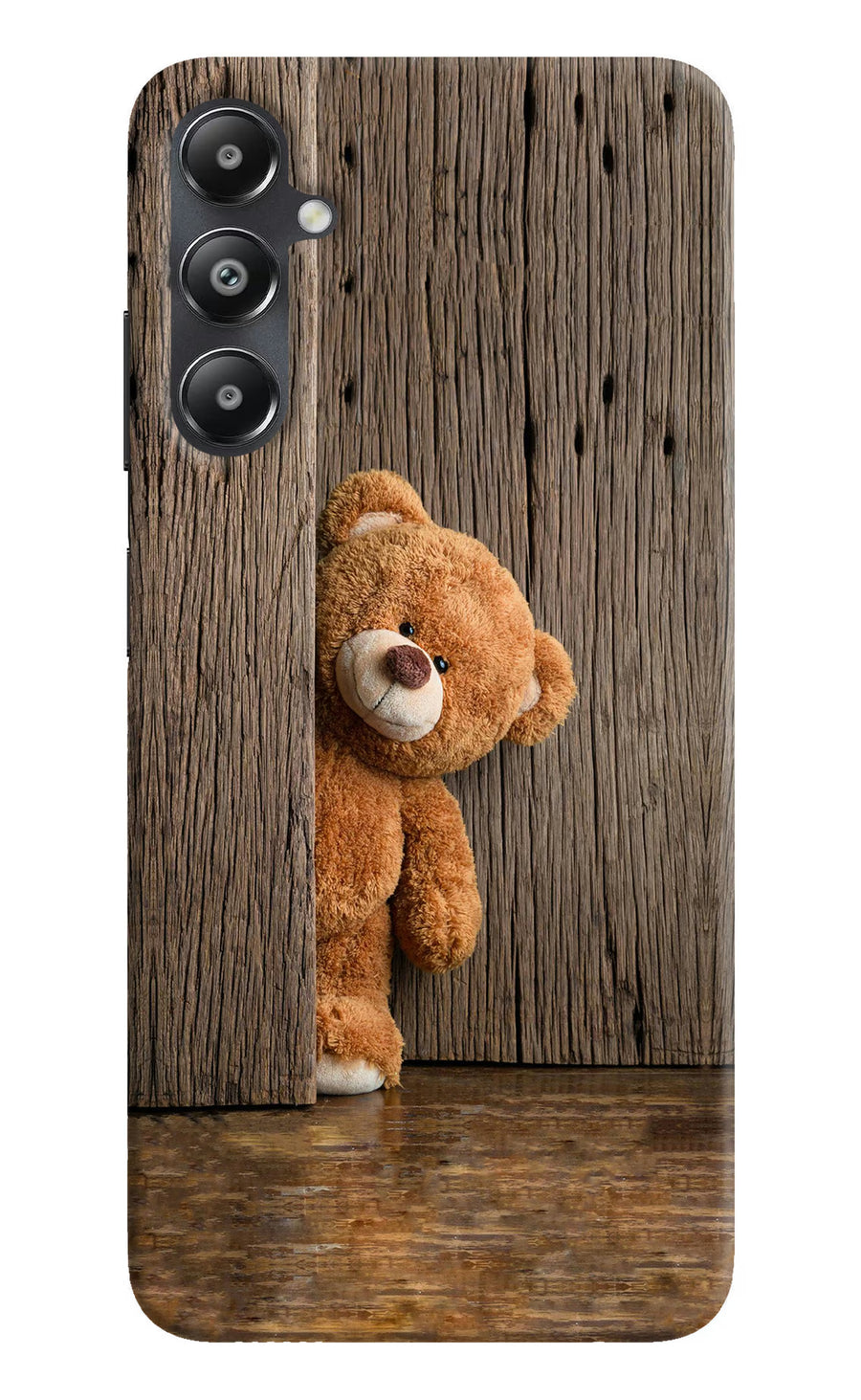 Teddy Wooden Samsung A05s Back Cover, Hard case