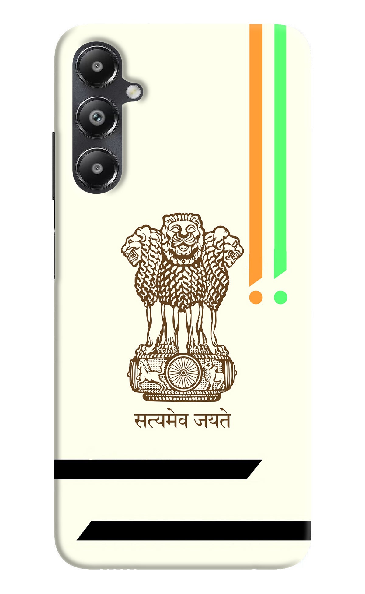 Satyamev Jayate Brown Logo Samsung A05s Back Cover