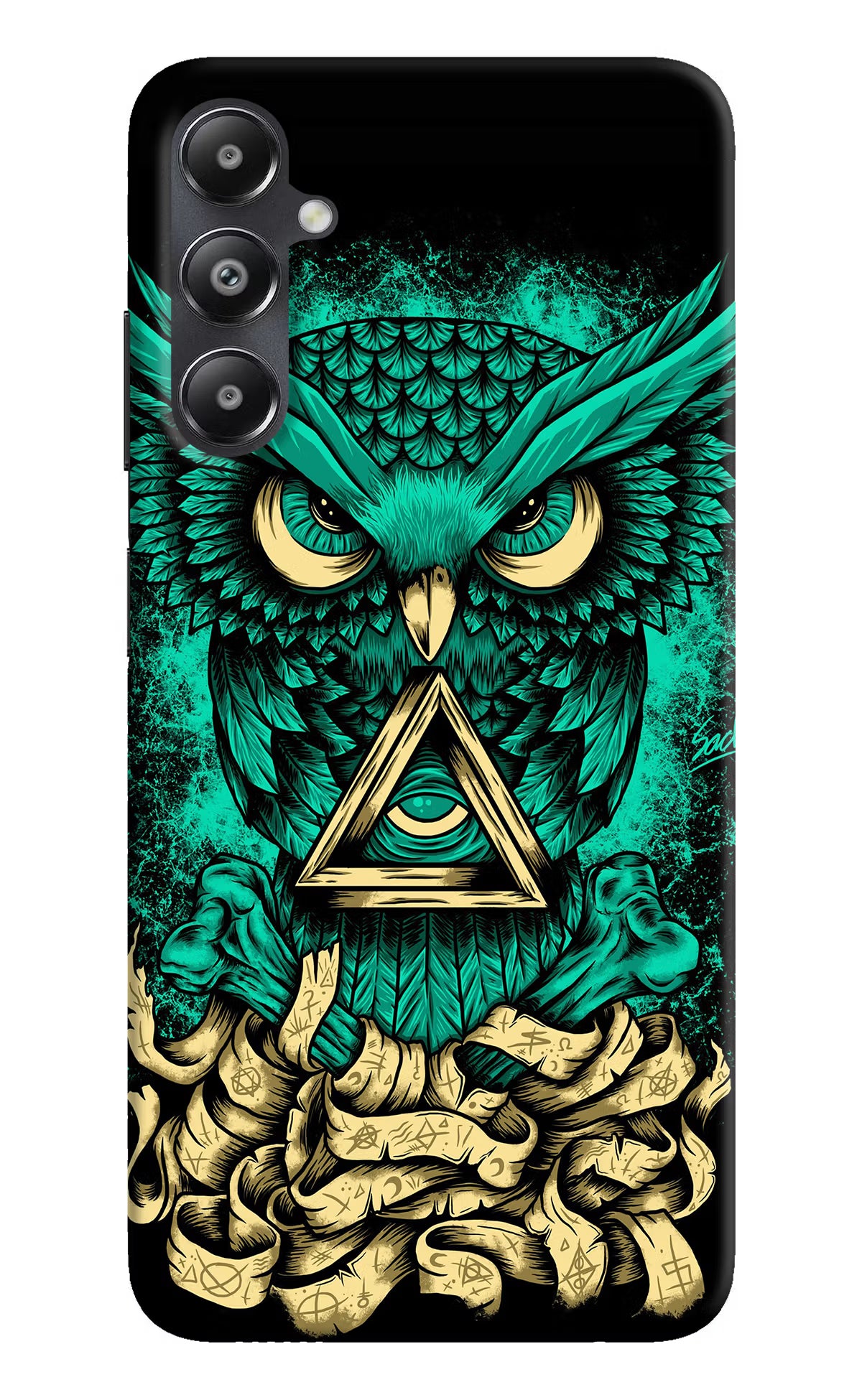 Green Owl Samsung A05s Hard Case Back Cover by Casekaro