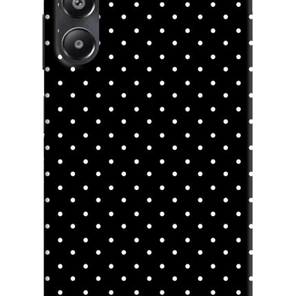 White Dots Samsung A05s Hard Case Back Cover by Casekaro