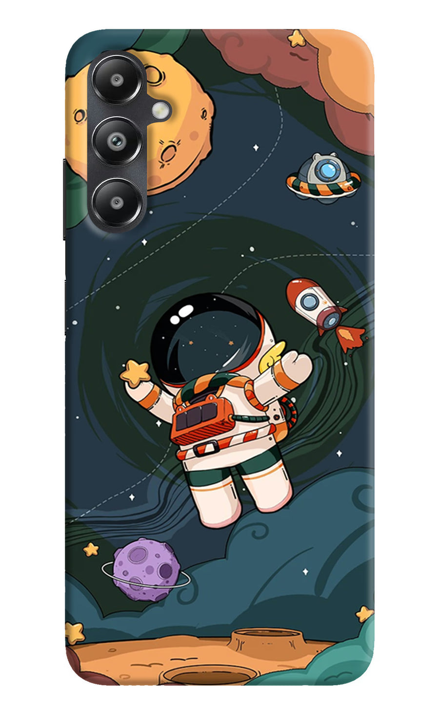 Cartoon Astronaut Samsung A05s Back Cover, Hard case
