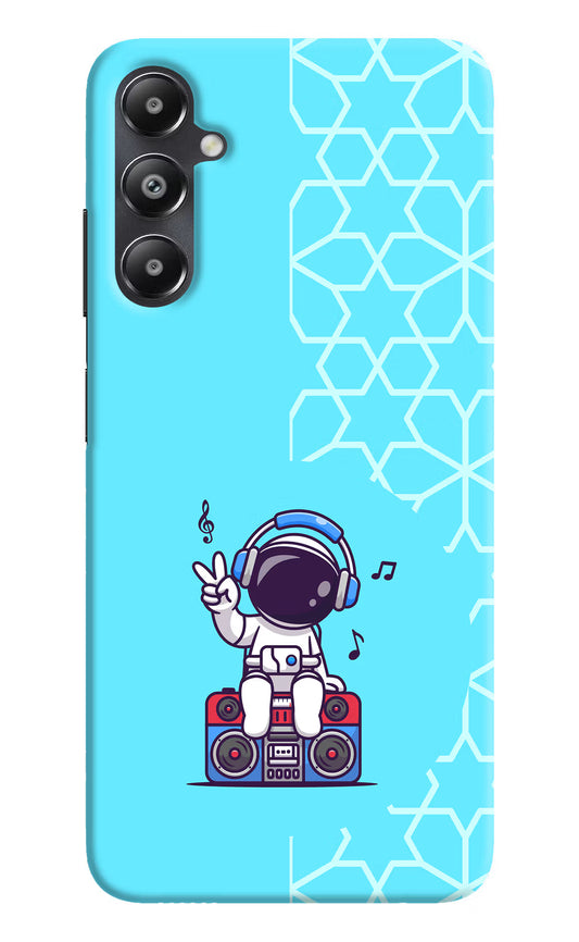 Cute Astronaut Chilling Samsung A05s Hard Case Back Cover by Casekaro