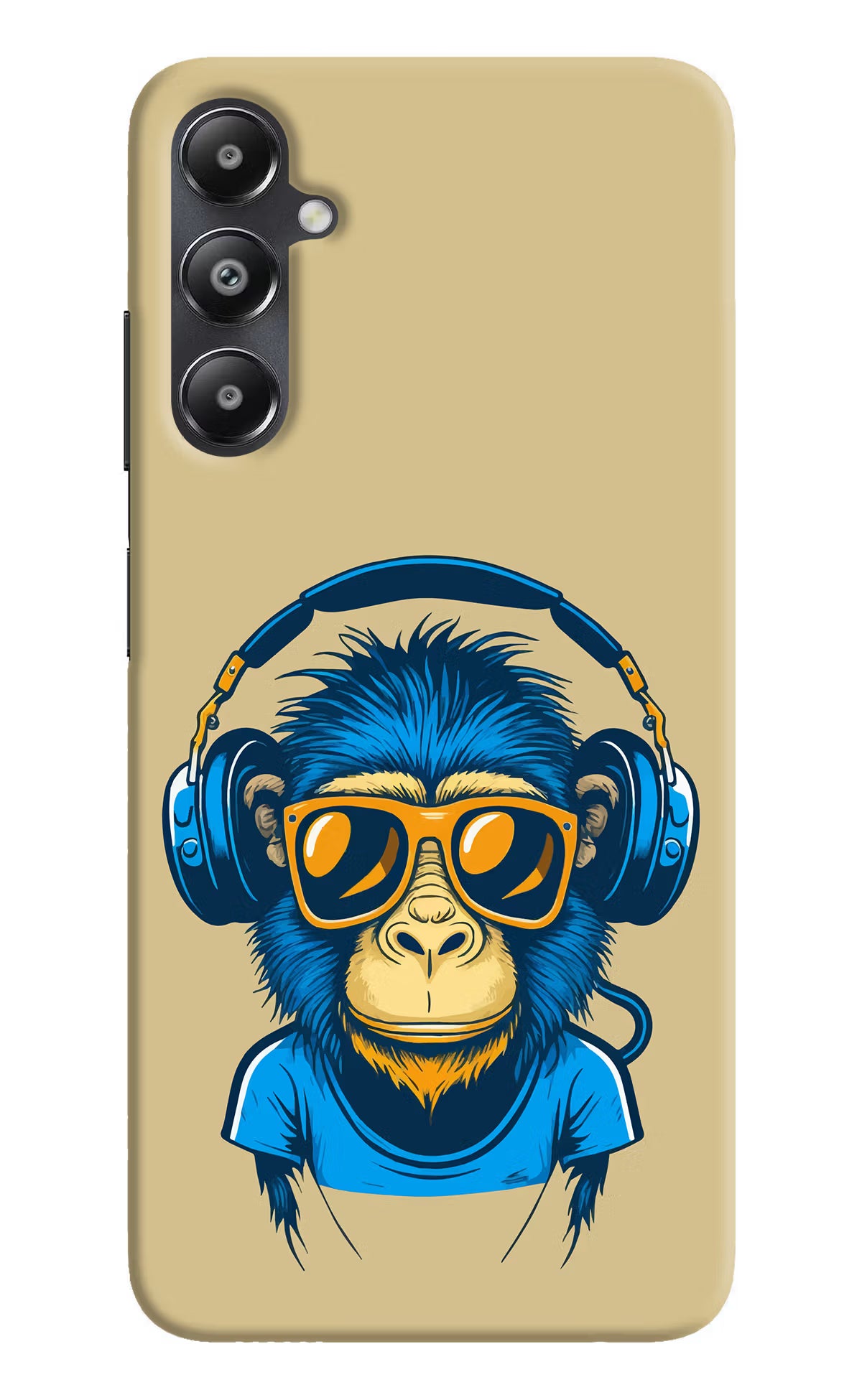 Monkey Headphone Samsung A05s Hard Case Back Cover by Casekaro