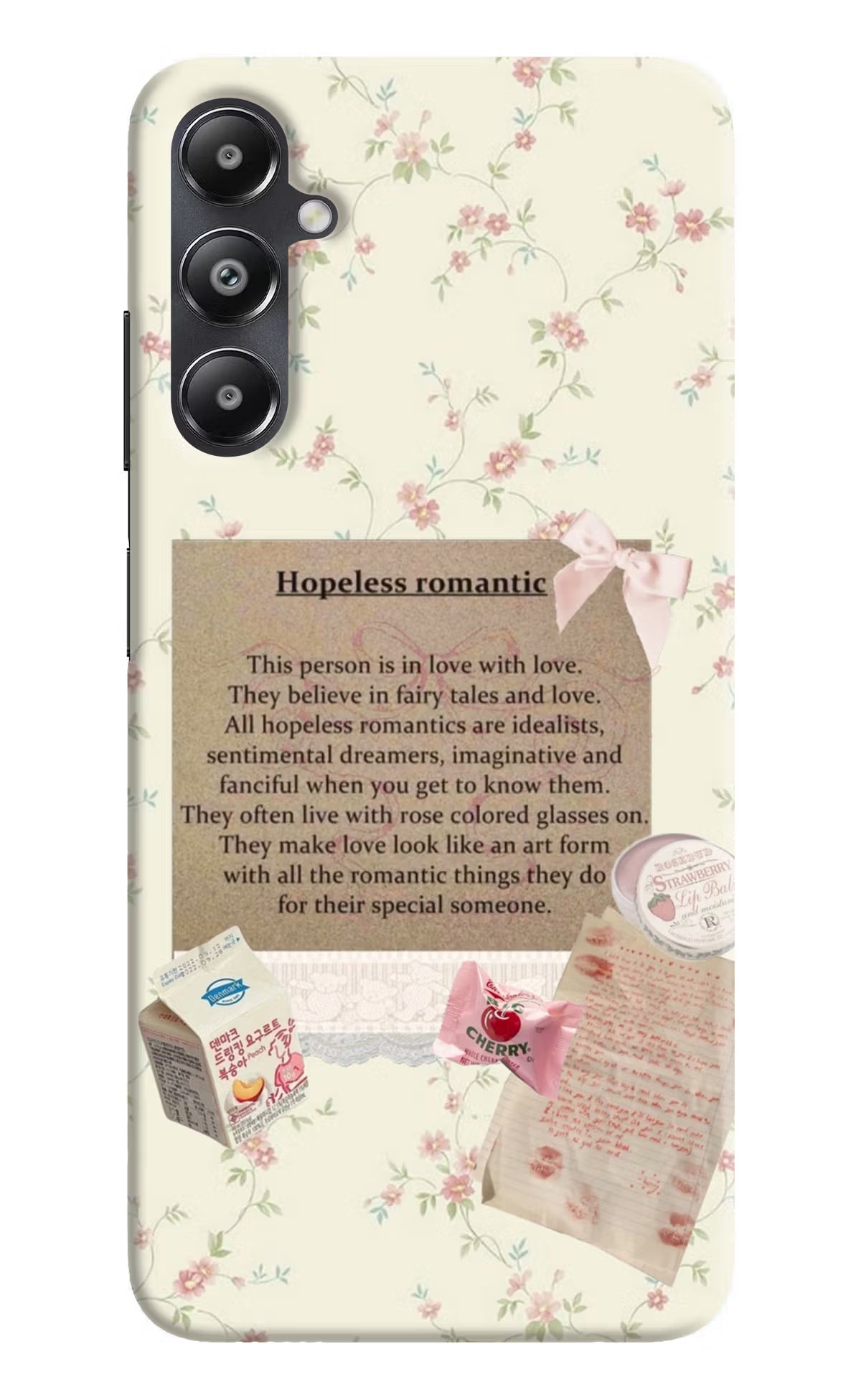 Hopeless Romantic Samsung A05s Hard Case Back Cover by Casekaro
