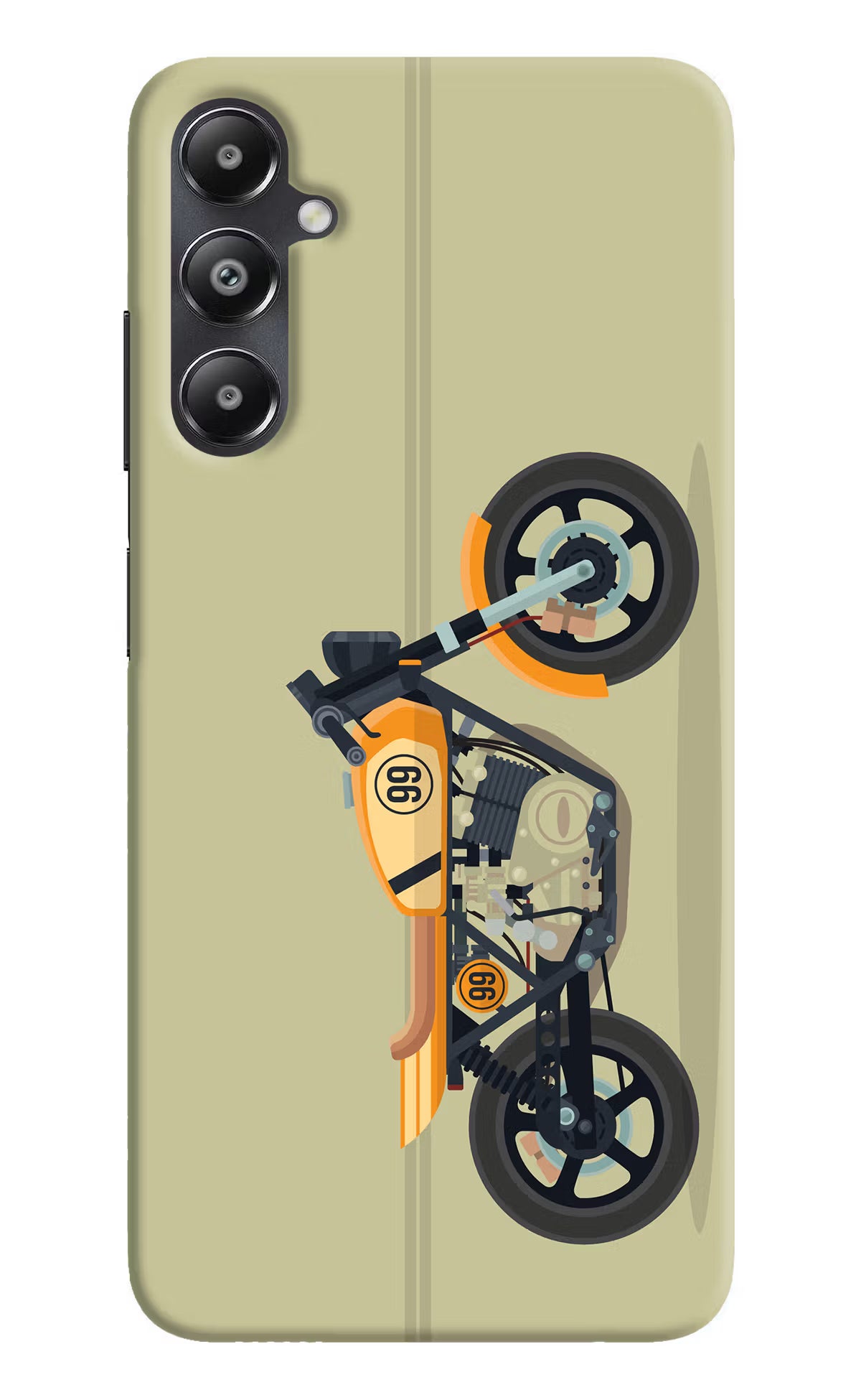 Vertical Speedster Samsung A05s Hard Case Back Cover by Casekaro