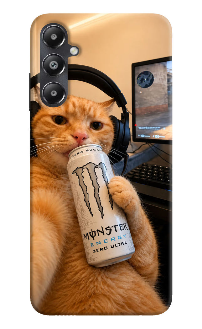 Gamer Cat Energy Samsung A05s Hard Case Back Cover by Casekaro