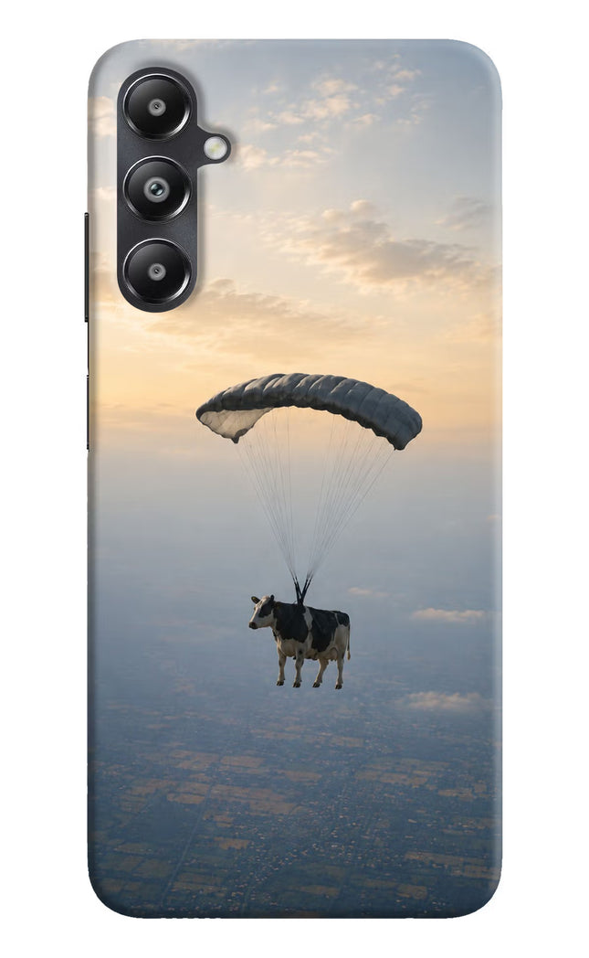 Skydiving Cow Samsung A05s Hard Case Back Cover by Casekaro