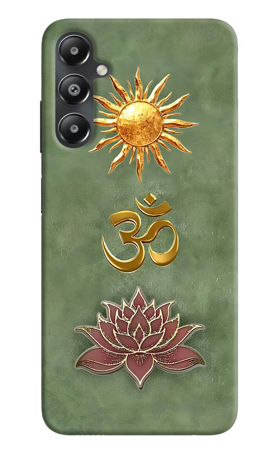Om & Lotus Samsung A05s Back Cover, Hard case