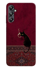 Midnight Cat Samsung A05s Back Cover