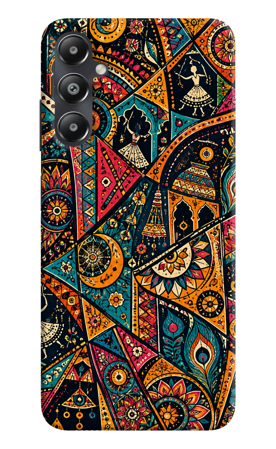 Folk Print Samsung A05s Back Cover, Hard case