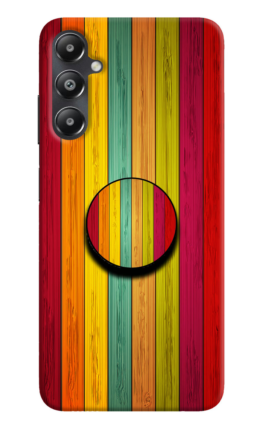Multicolor Wooden Samsung A05s Pop Case, Hard case