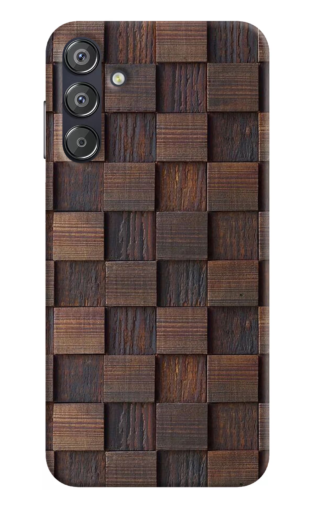 Wooden Cube Design Samsung F15 5G Hard Case Back Cover by Casekaro