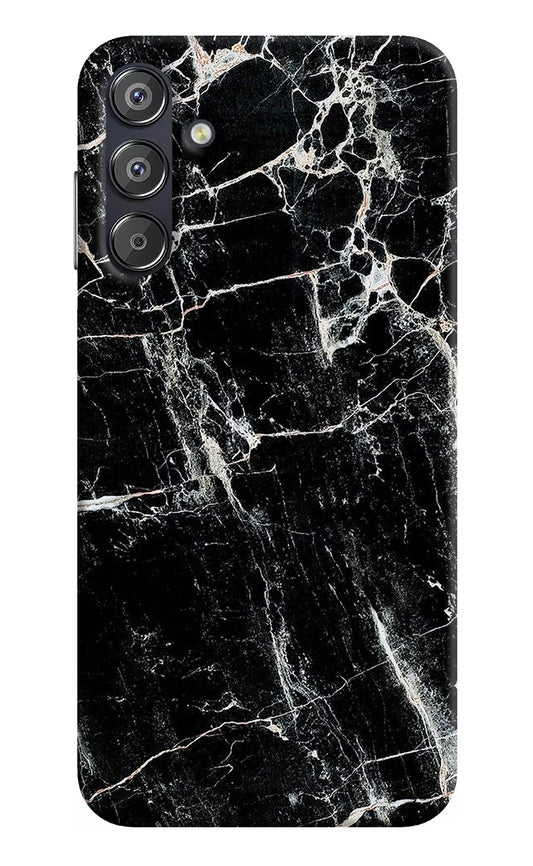 Black Marble Texture Samsung F15 5G Hard Case Back Cover by Casekaro