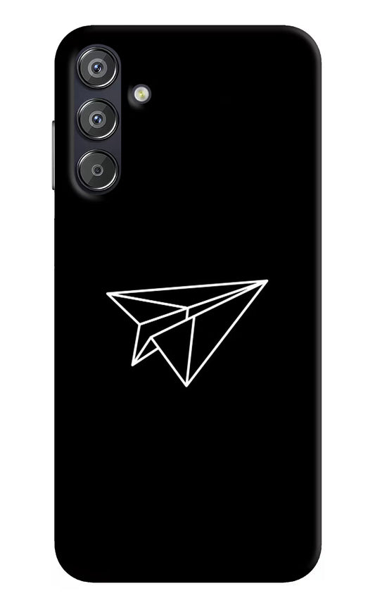 Paper Plane White Samsung F15 5G Hard Case Back Cover by Casekaro