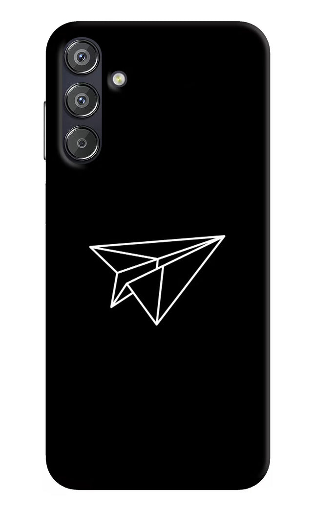Paper Plane White Samsung F15 5G Hard Case Back Cover by Casekaro