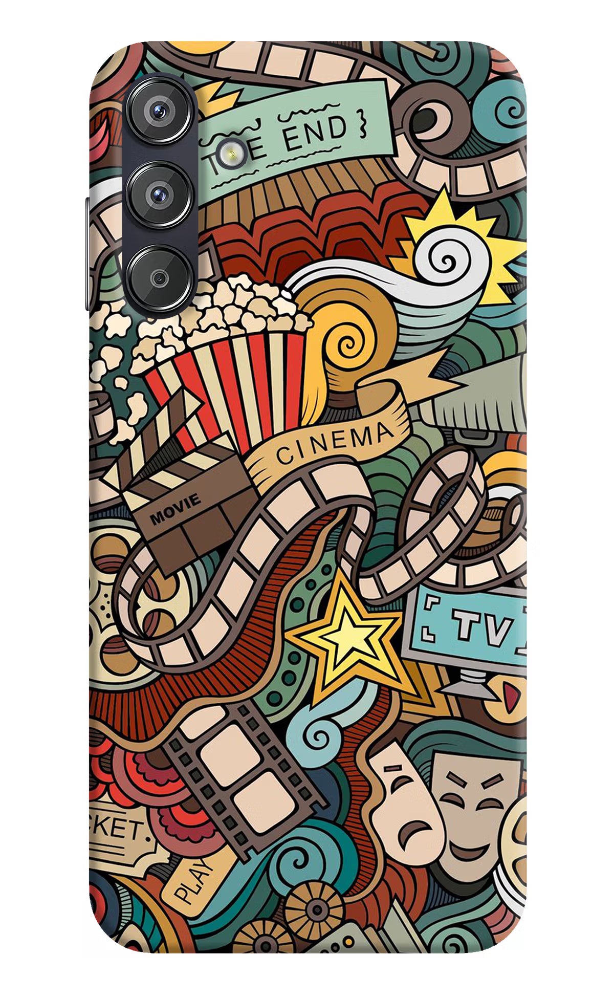 Cinema Abstract Samsung F15 5G Hard Case Back Cover by Casekaro