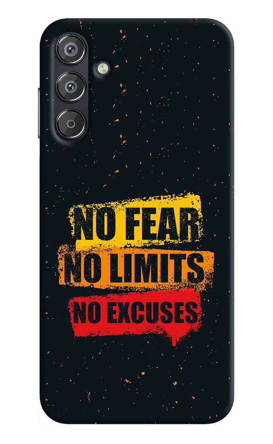No Fear No Limits No Excuse Samsung F15 5G Hard Case Back Cover by Casekaro