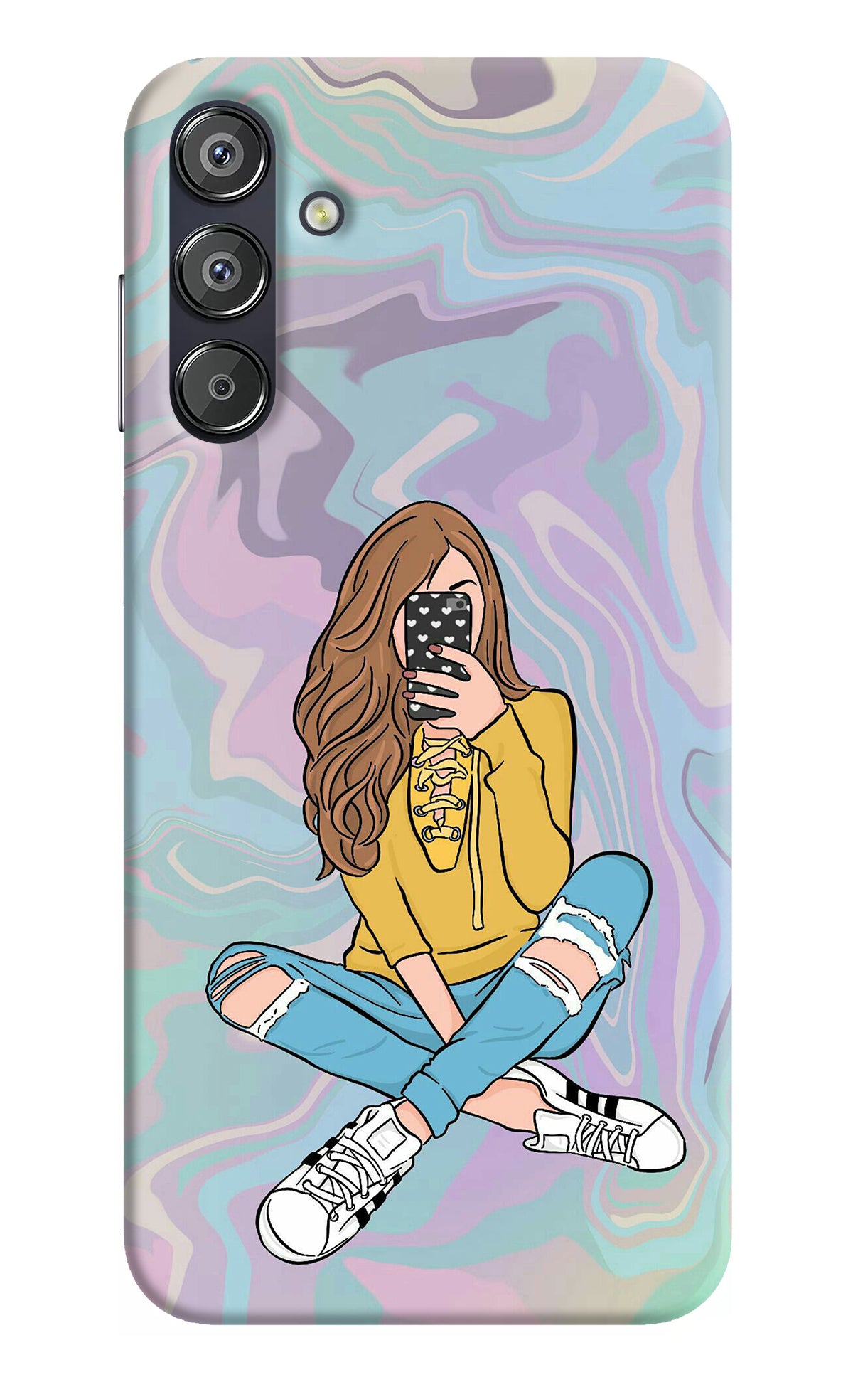 Selfie Girl Samsung F15 5G Back Cover