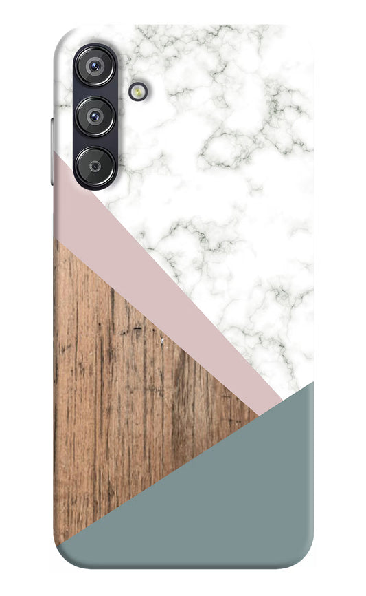 Marble wood Abstract Samsung F15 5G Hard Case Back Cover by Casekaro