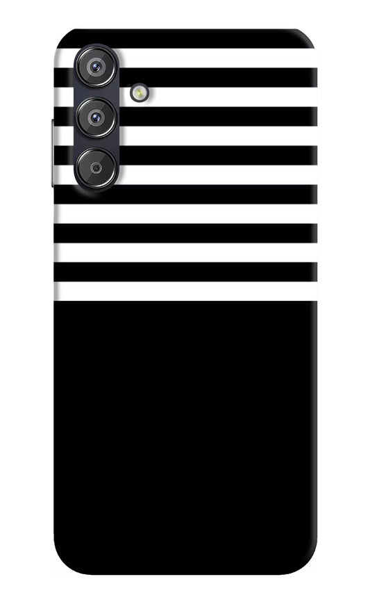 Black and White Print Samsung F15 5G Hard Case Back Cover by Casekaro