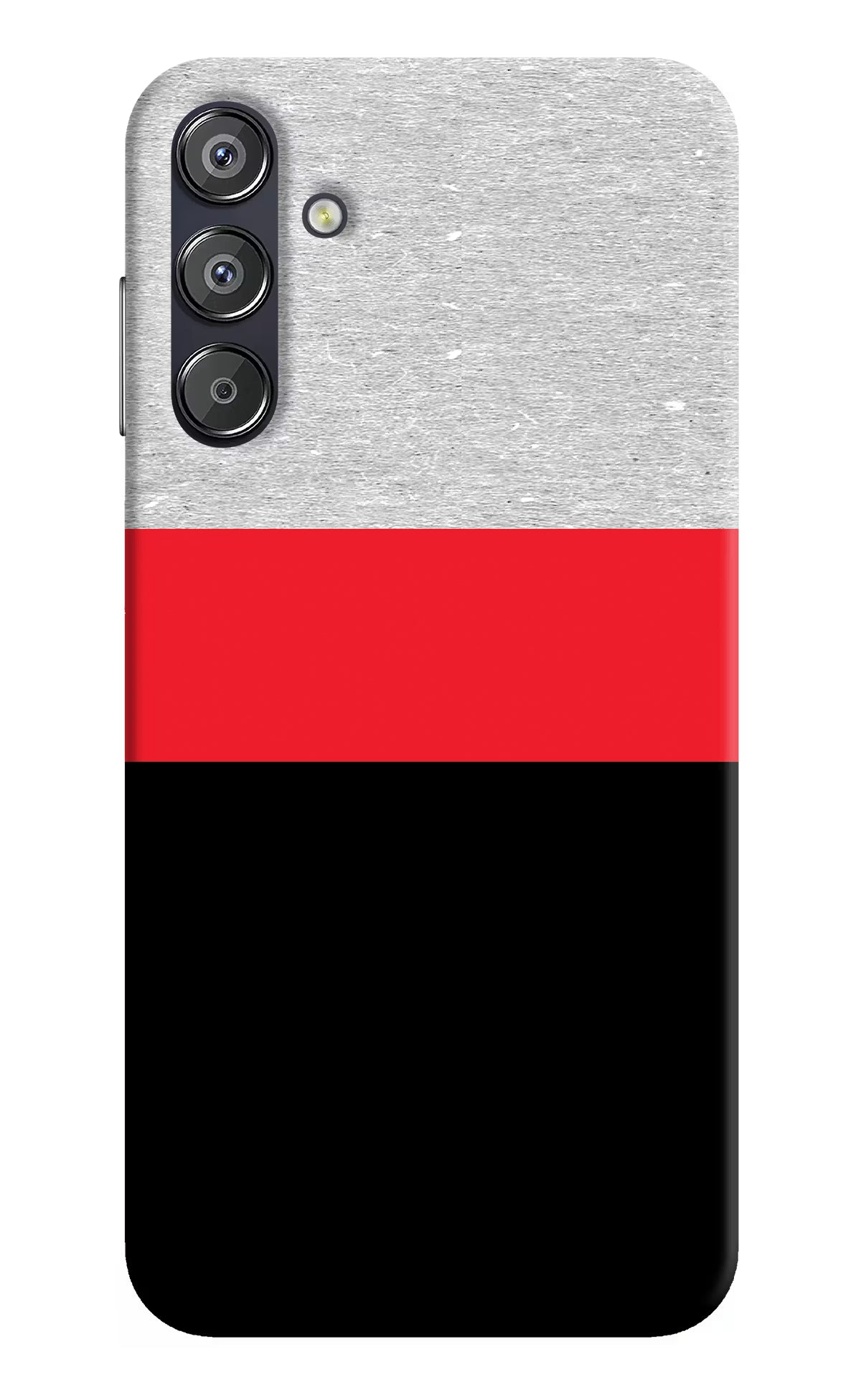 Tri Color Pattern Samsung F15 5G Hard Case Back Cover by Casekaro