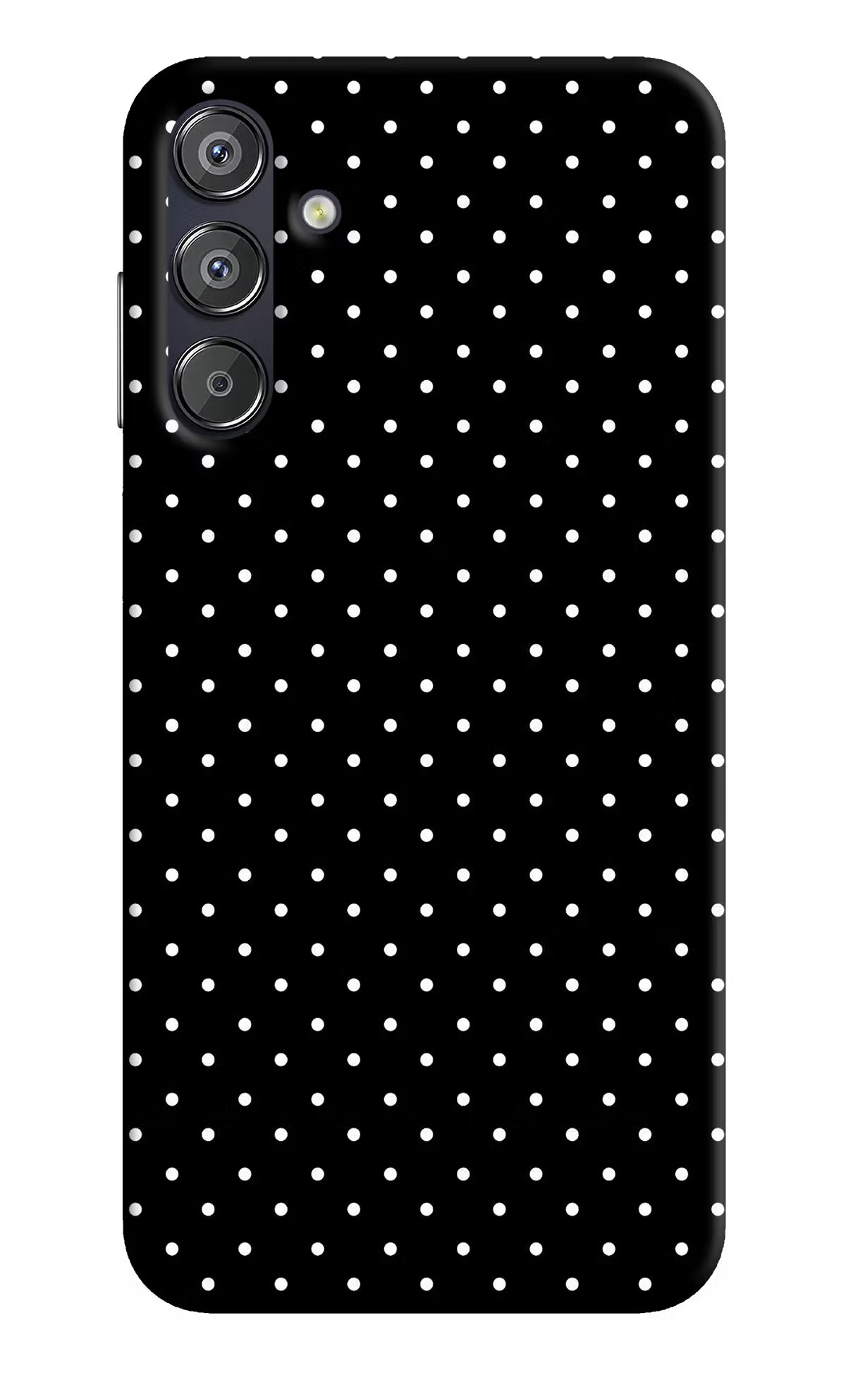 White Dots Samsung F15 5G Hard Case Back Cover by Casekaro