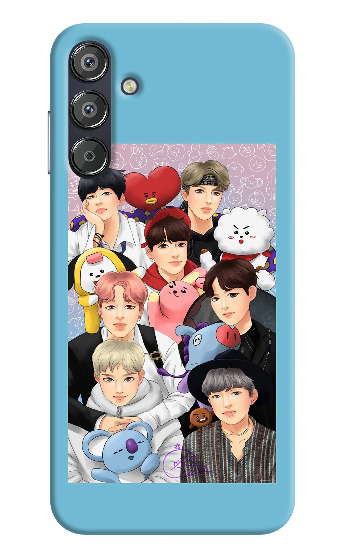 BTS with animals Samsung F15 5G Back Cover