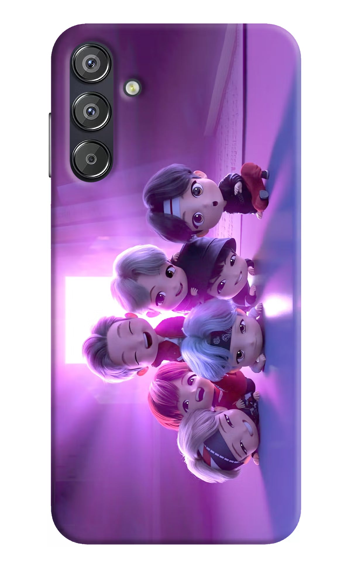 BTS Chibi Samsung F15 5G Hard Case Back Cover by Casekaro