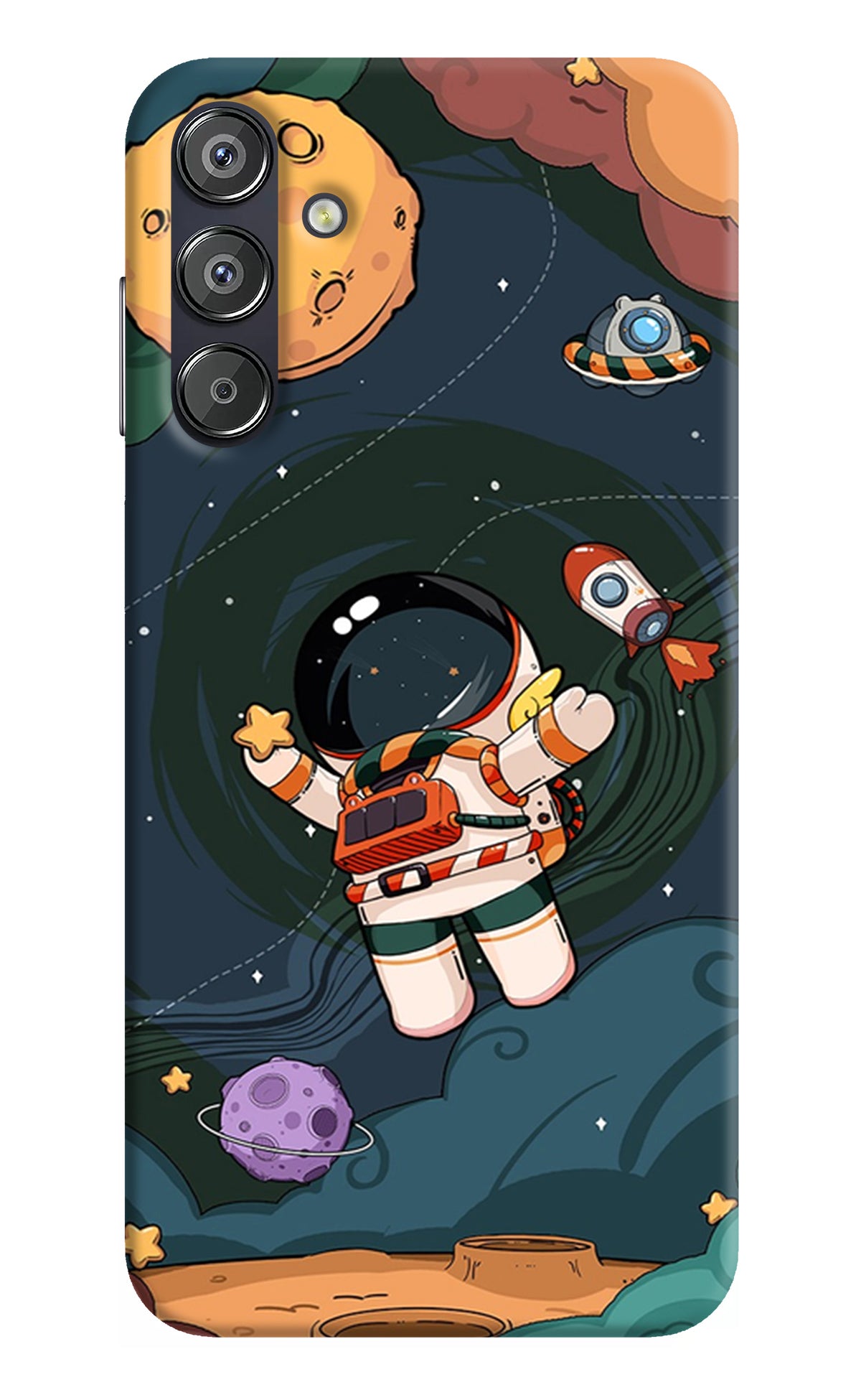 Cartoon Astronaut Samsung F15 5G Back Cover