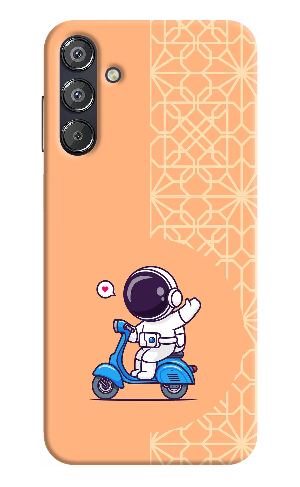 Cute Astronaut Riding Samsung F15 5G Hard Case Back Cover by Casekaro