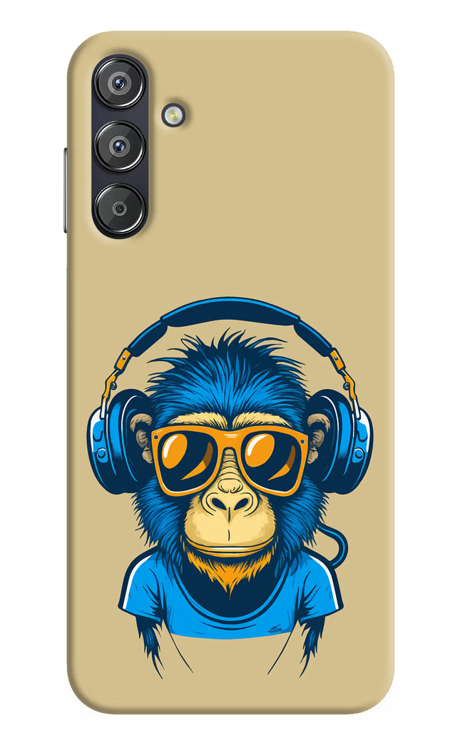 Monkey Headphone Samsung F15 5G Hard Case Back Cover by Casekaro