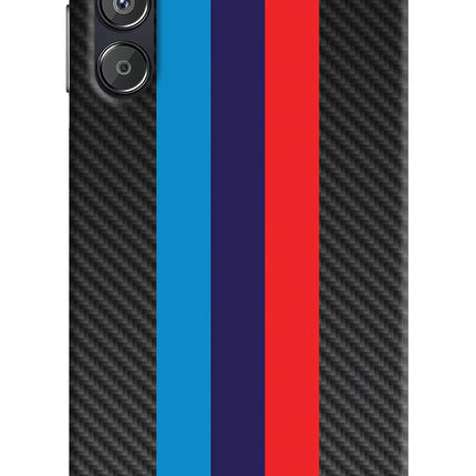 BMW Stripes Pattern Samsung F15 5G Hard Case Back Cover by Casekaro