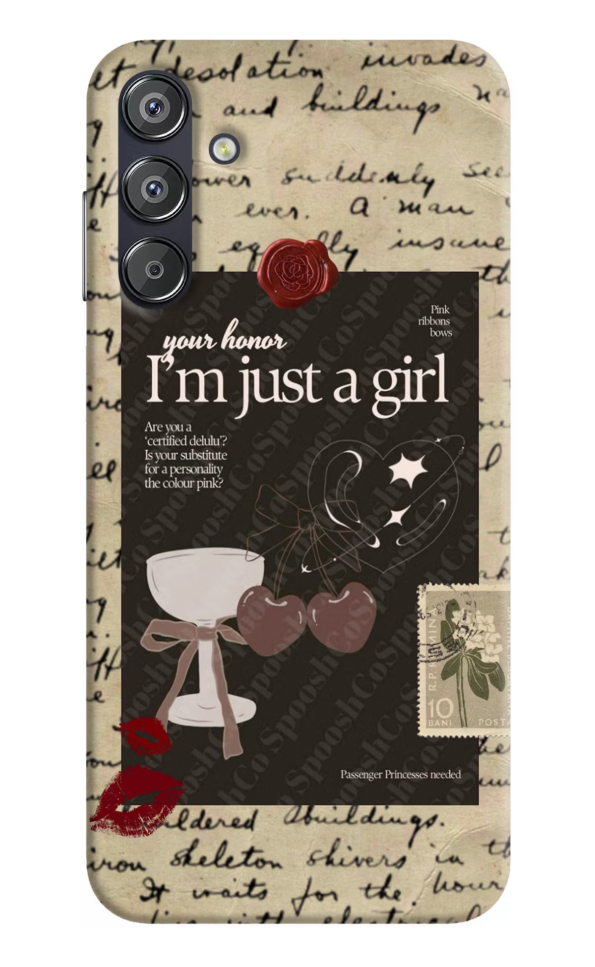 I am just a girl Samsung F15 5G Hard Case Back Cover by Casekaro