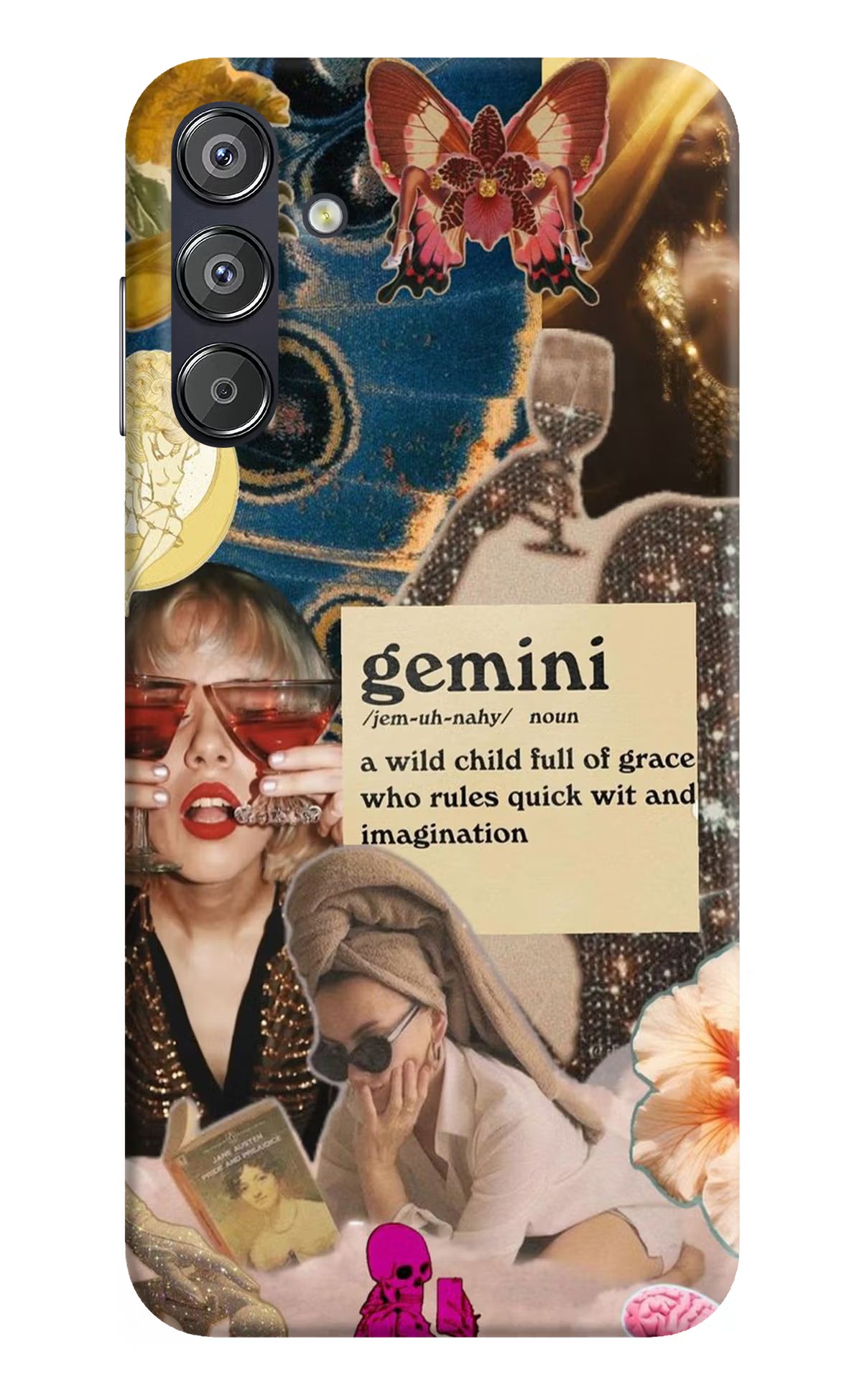 Gemini Zodiac Samsung F15 5G Hard Case Back Cover by Casekaro