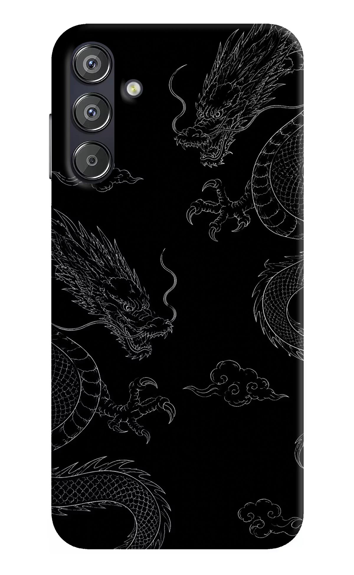 Twin Dragons Samsung F15 5G Hard Case Back Cover by Casekaro
