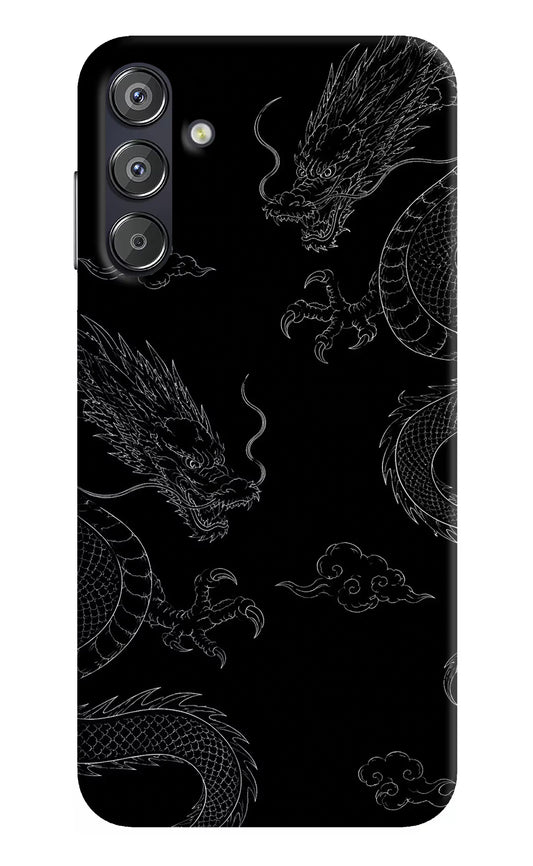 Twin Dragons Samsung F15 5G Hard Case Back Cover by Casekaro