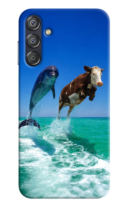 Dolphin vs Cow Samsung F15 5G Hard Case Back Cover by Casekaro