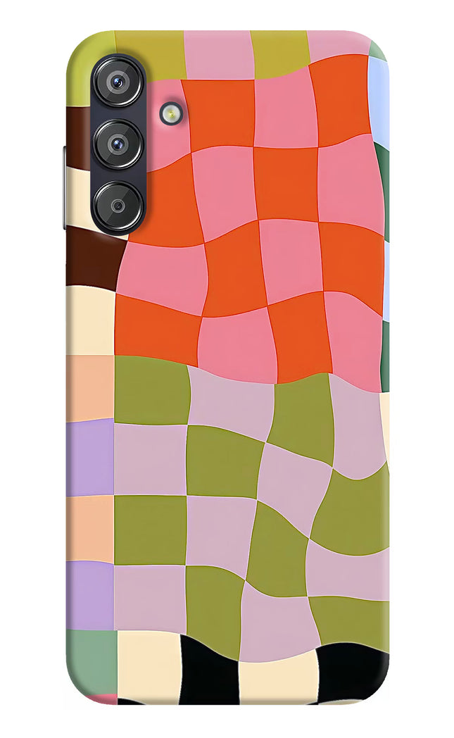 Wavy Grid Samsung F15 5G Hard Case Back Cover by Casekaro
