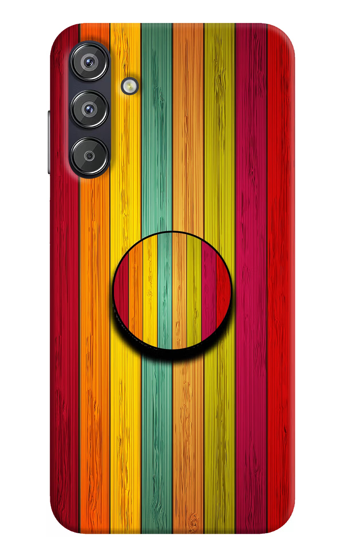 Multicolor Wooden Samsung F15 5G Pop Case by Casekaro