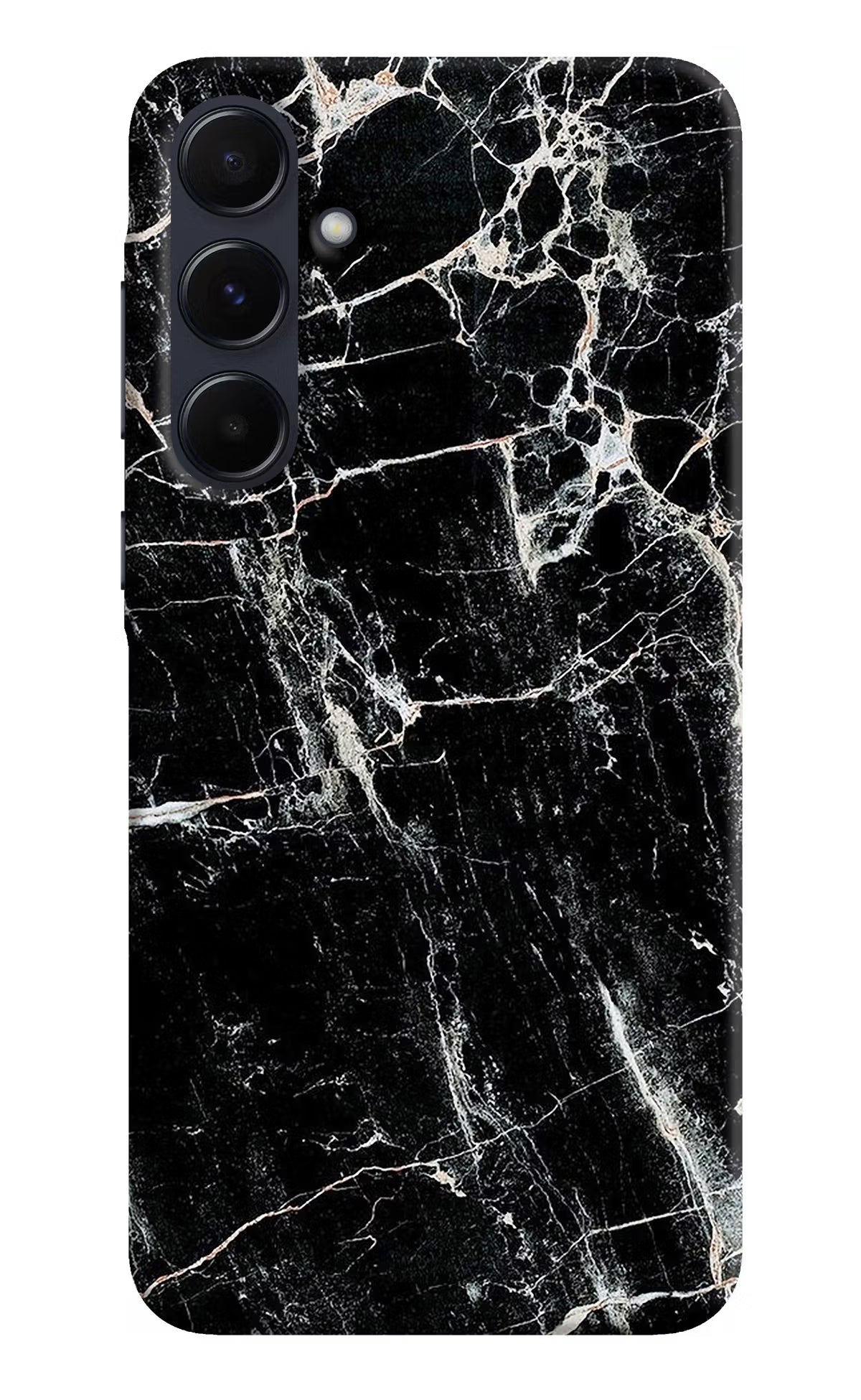 Black Marble Texture Samsung A55 5G Hard Case Back Cover by Casekaro
