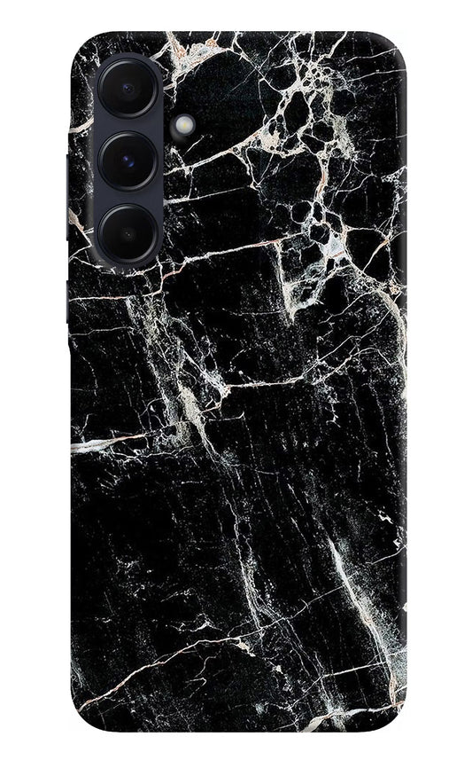 Black Marble Texture Samsung A55 5G Hard Case Back Cover by Casekaro