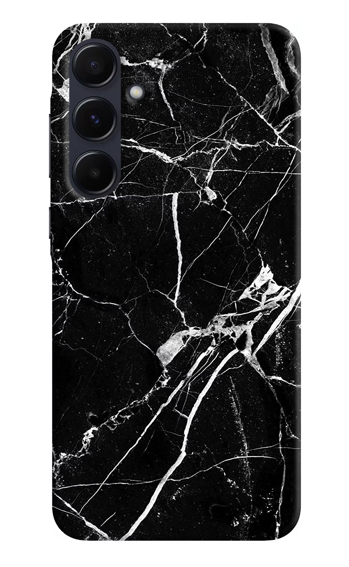 Black Marble Pattern Samsung A55 5G Hard Case Back Cover by Casekaro