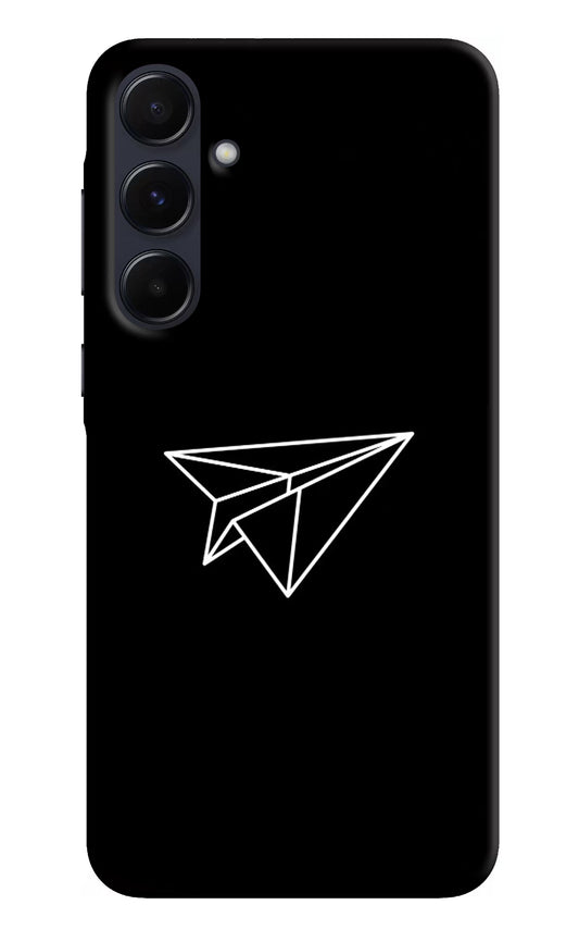 Paper Plane White Samsung A55 5G Hard Case Back Cover by Casekaro