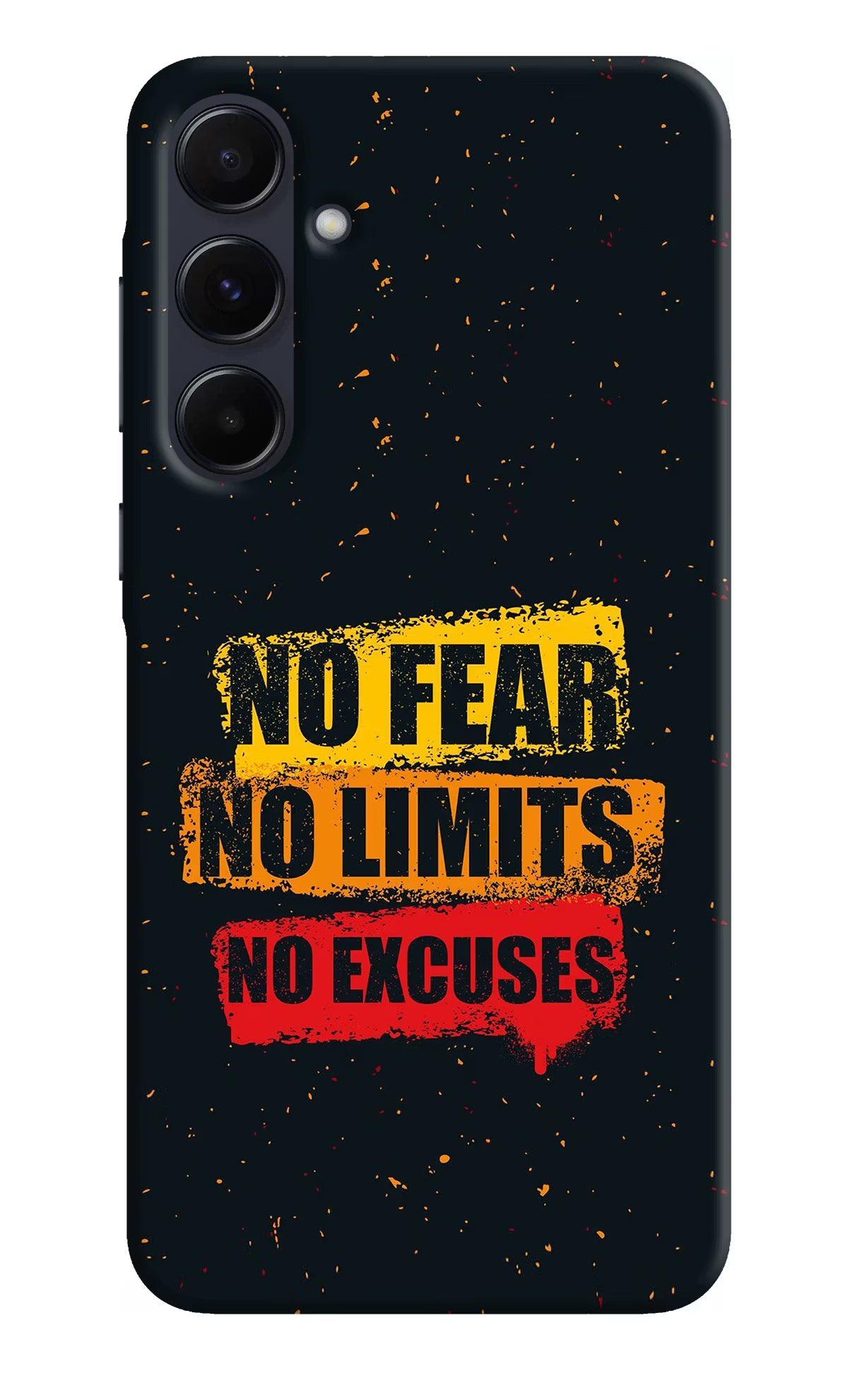 No Fear No Limits No Excuse Samsung A55 5G Hard Case Back Cover by Casekaro