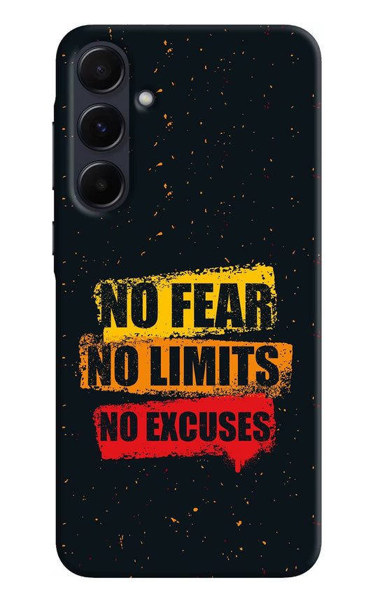 No Fear No Limits No Excuse Samsung A55 5G Hard Case Back Cover by Casekaro