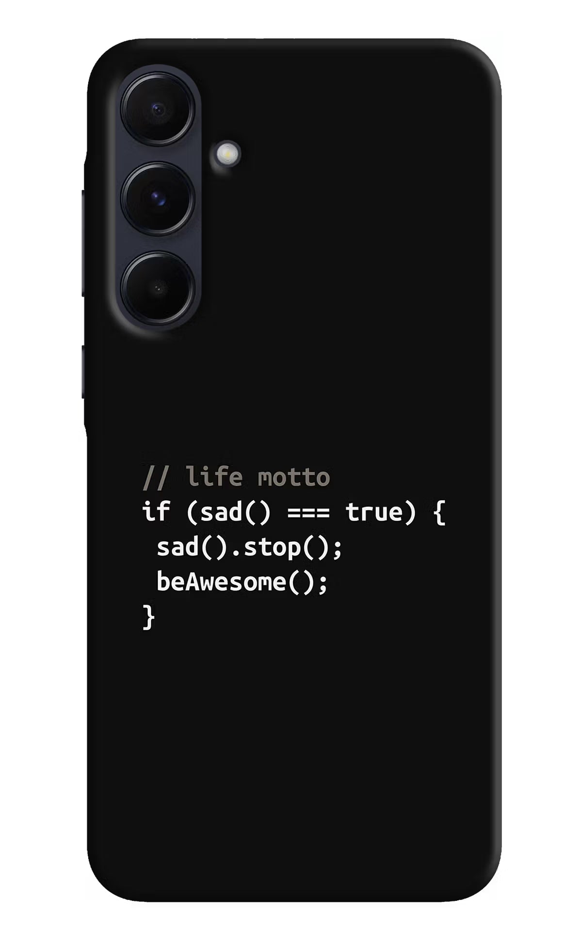 Life Motto Code Samsung A55 5G Hard Case Back Cover by Casekaro